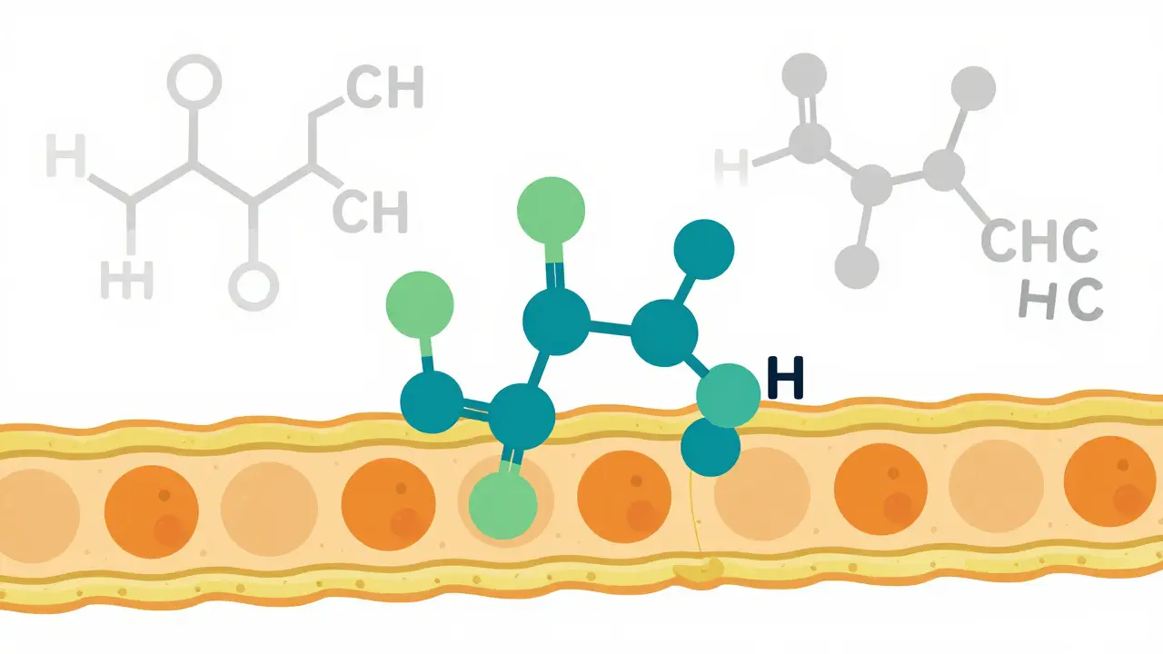 Molekulare Darstellung von H4CBD am CB1-Rezeptor
