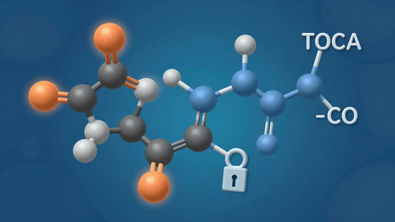 Molekulare Darstellung von Delta-8 und THCA mit chemischen Unterschieden