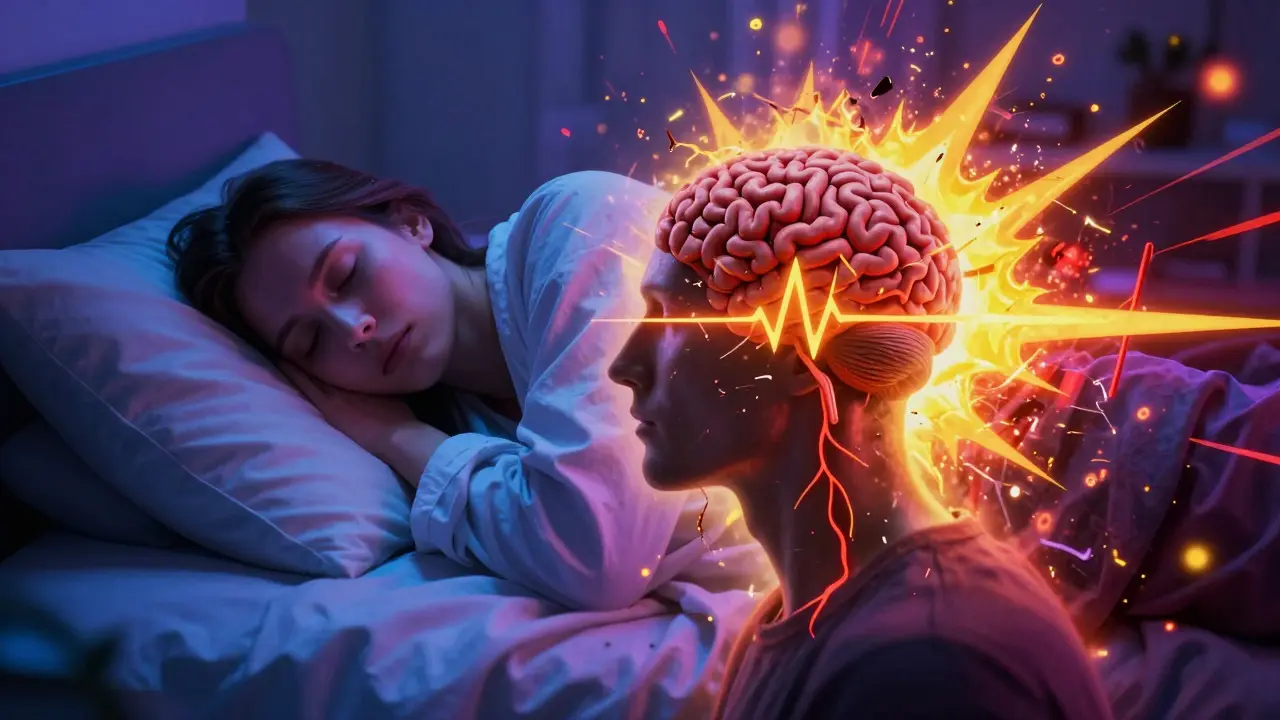 Artistic depiction of conflicting calm and chaotic states in the body